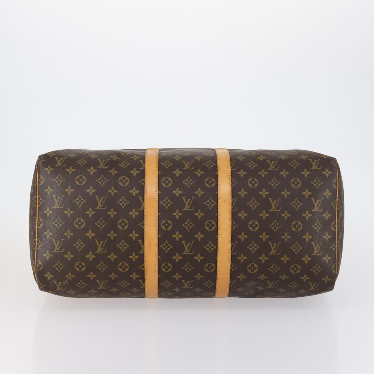 LOUIS VUITTON Monogram Keepall 55 Boston Bag M41424 LV Auth BA7612
