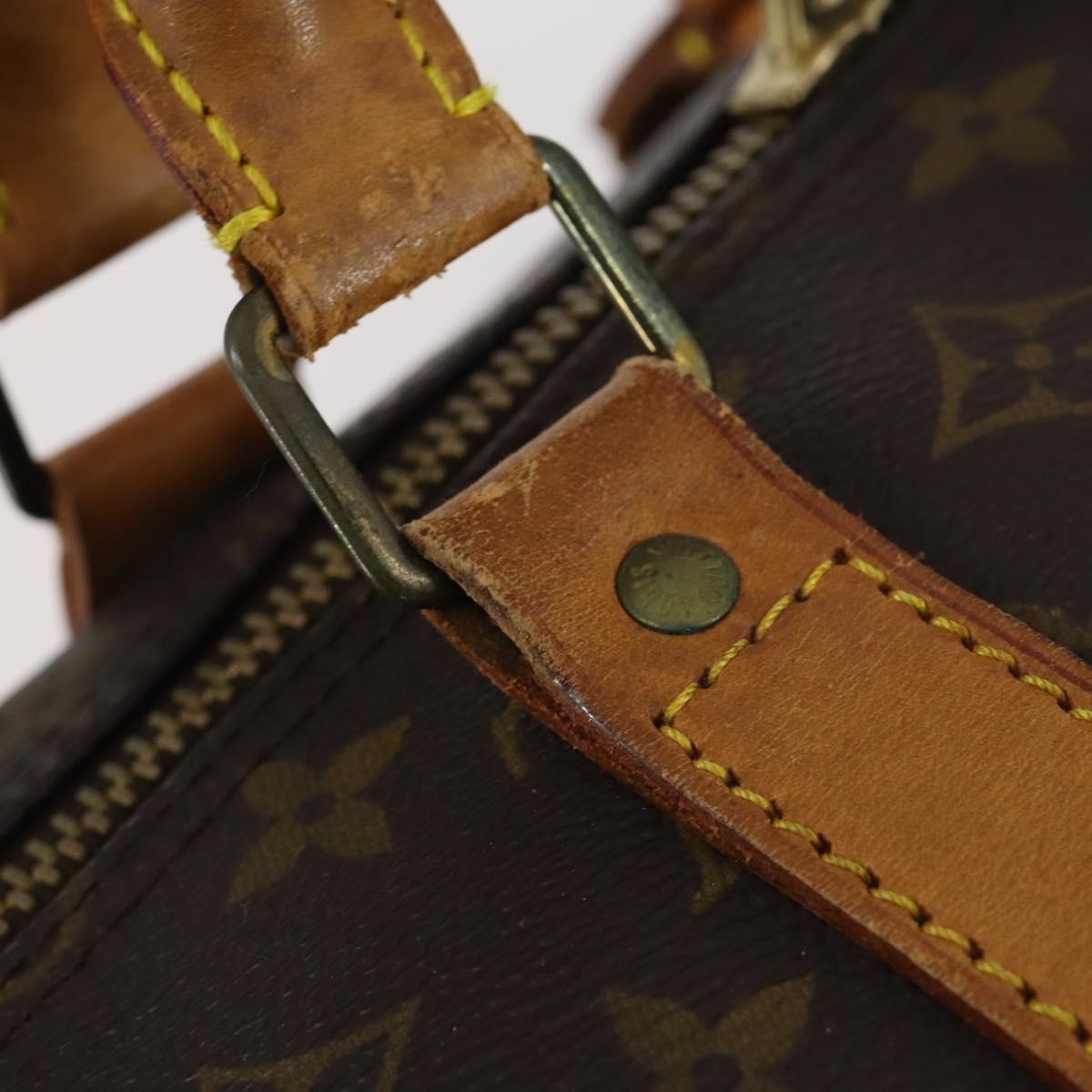 LOUIS VUITTON Monogram Keepall Bandouliere 60 Boston Bag M41412 LV Auth BA7613