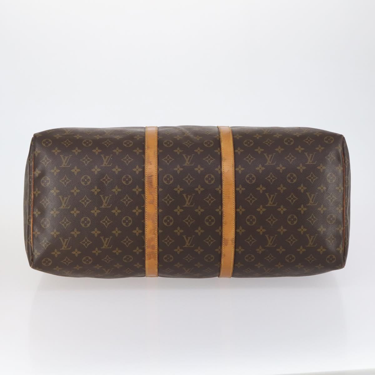 LOUIS VUITTON Monogram Keepall 60 Boston Bag M41422 LV Auth BA7615