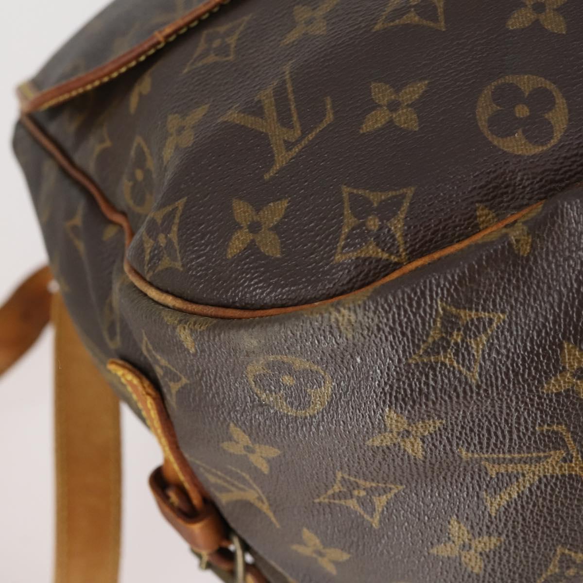 LOUIS VUITTON Monogram Saumur 35 Shoulder Bag M42254 LV Auth BA7622