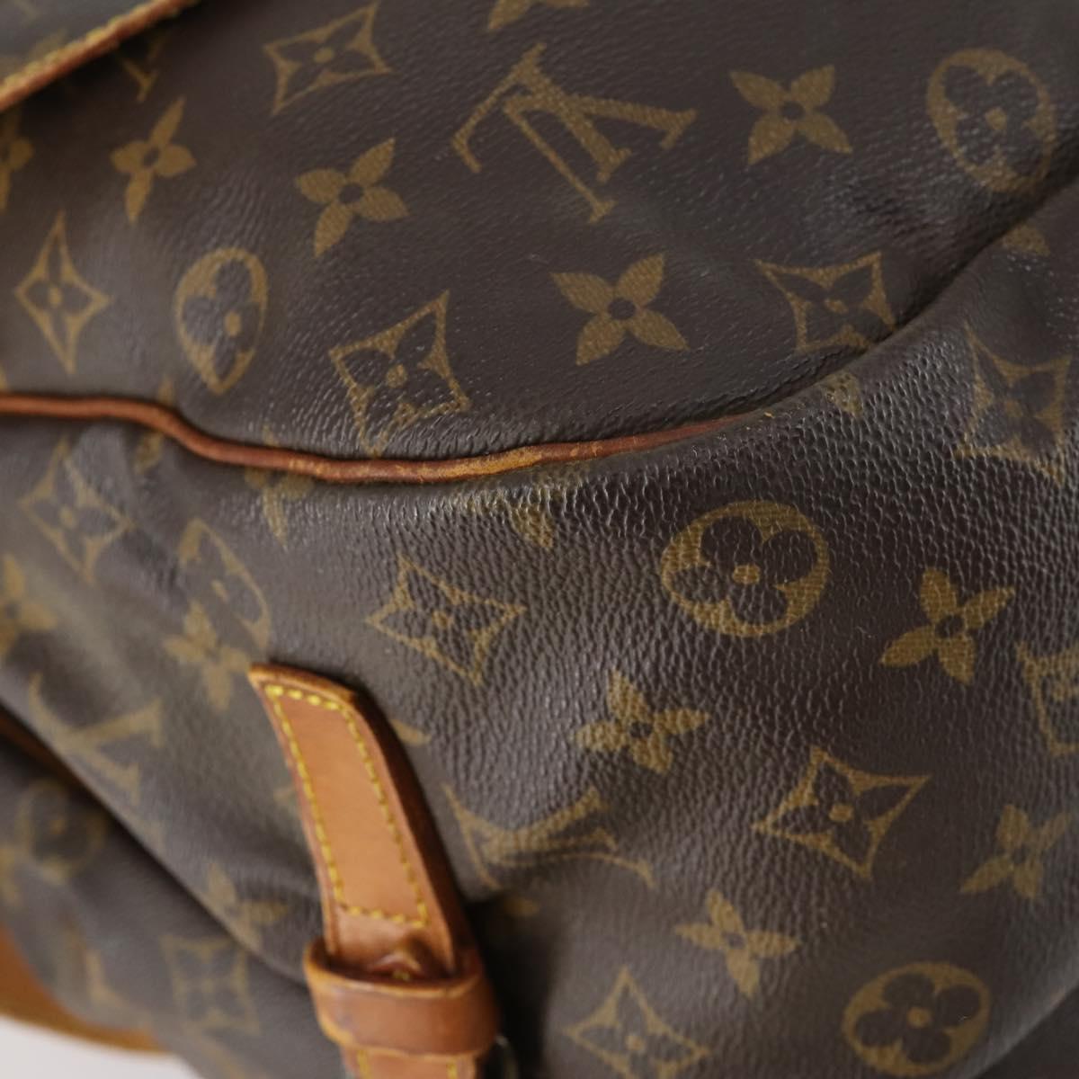 LOUIS VUITTON Monogram Saumur 35 Shoulder Bag M42254 LV Auth BA7622