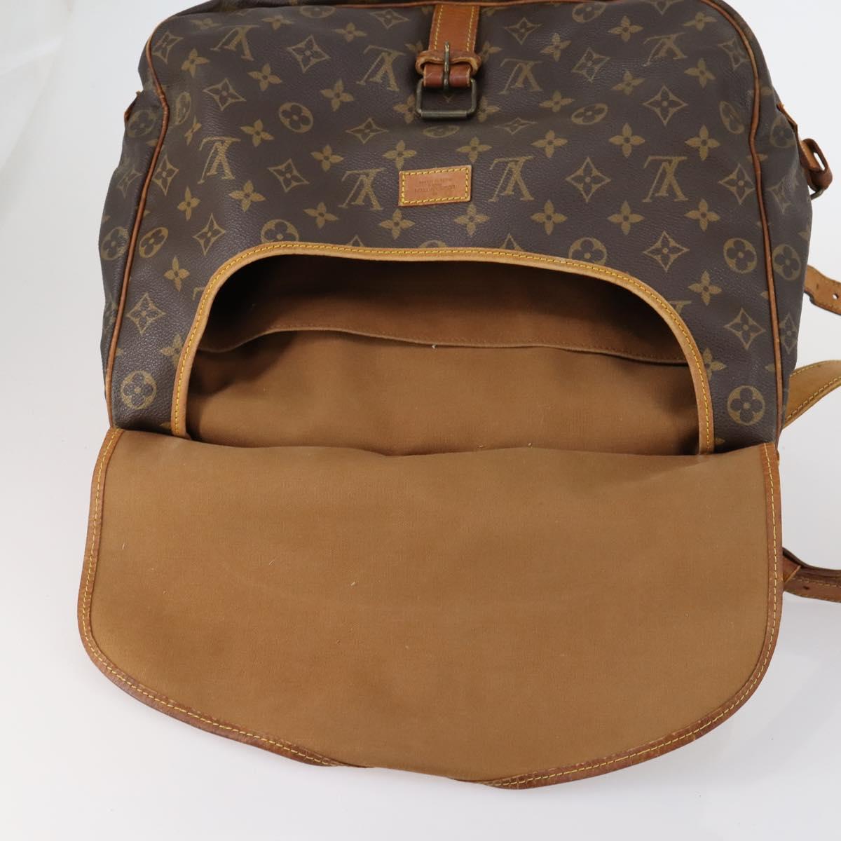 LOUIS VUITTON Monogram Saumur 35 Shoulder Bag M42254 LV Auth BA7622
