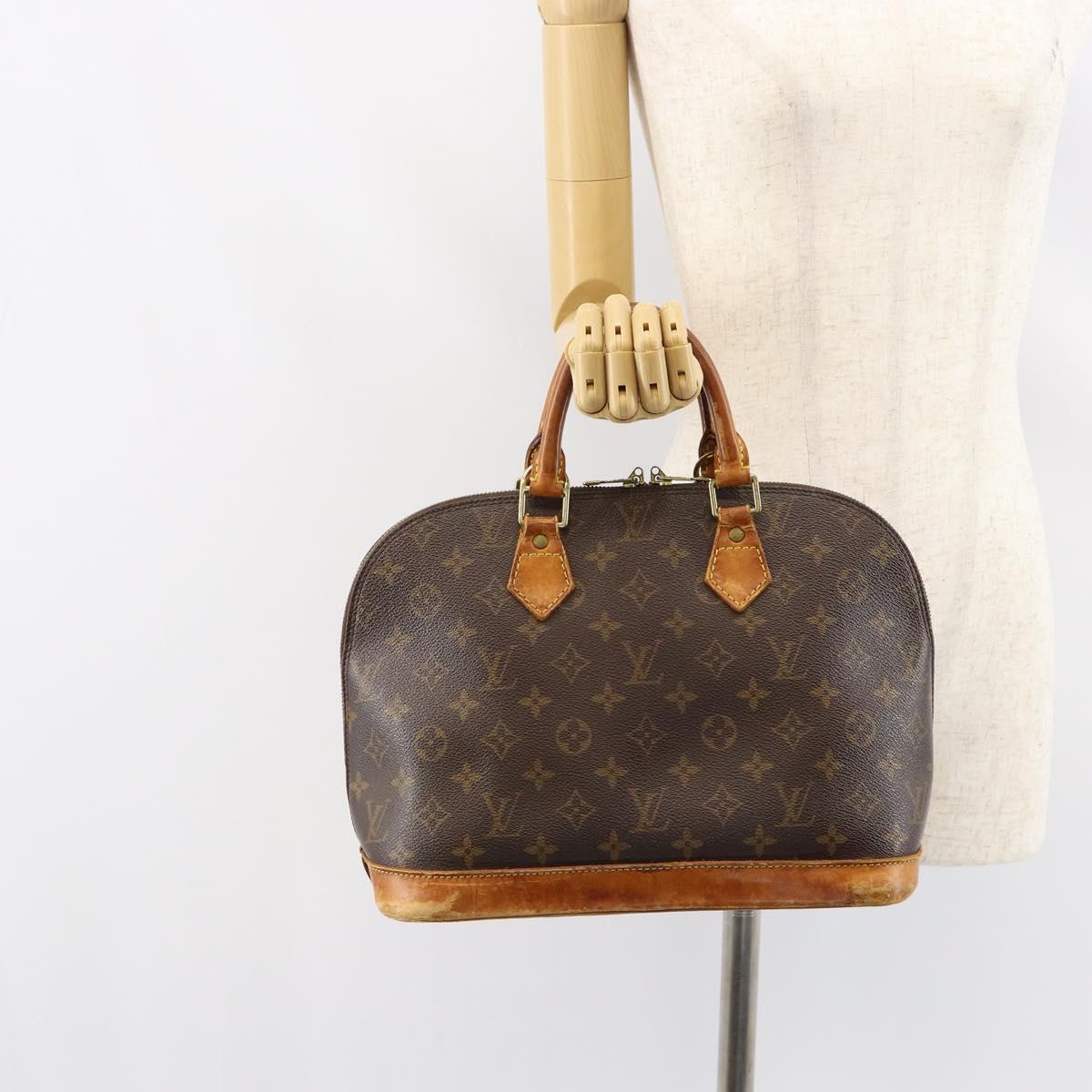 LOUIS VUITTON Monogram Alma Hand Bag M51130 LV Auth BA7632