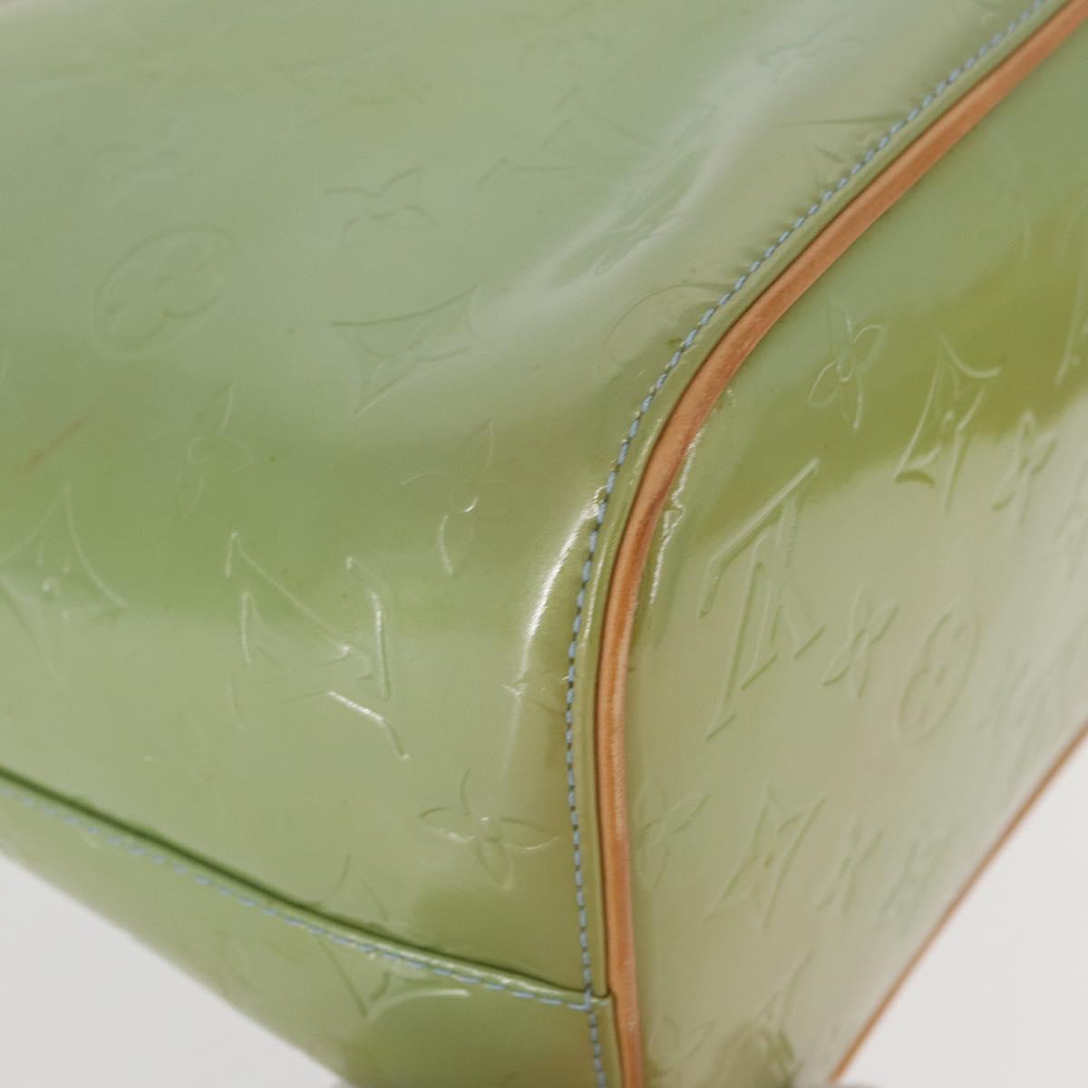 LOUIS VUITTON Monogram Vernis Houston Hand Bag Baby Blue M91005 LV Auth BA7640