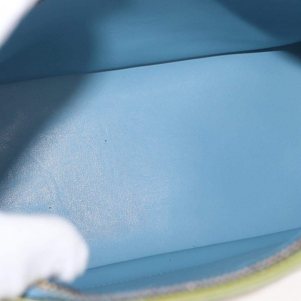 LOUIS VUITTON Monogram Vernis Houston Hand Bag Baby Blue M91005 LV Auth BA7640