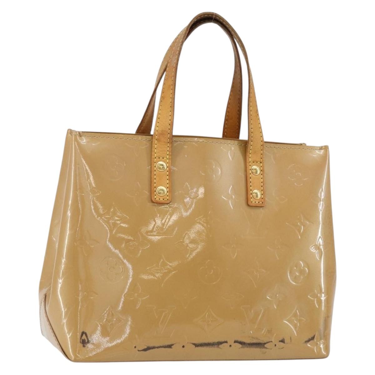 LOUIS VUITTON Monogram Vernis Reade PM Hand Bag Noisette M91334 LV Auth BA7642