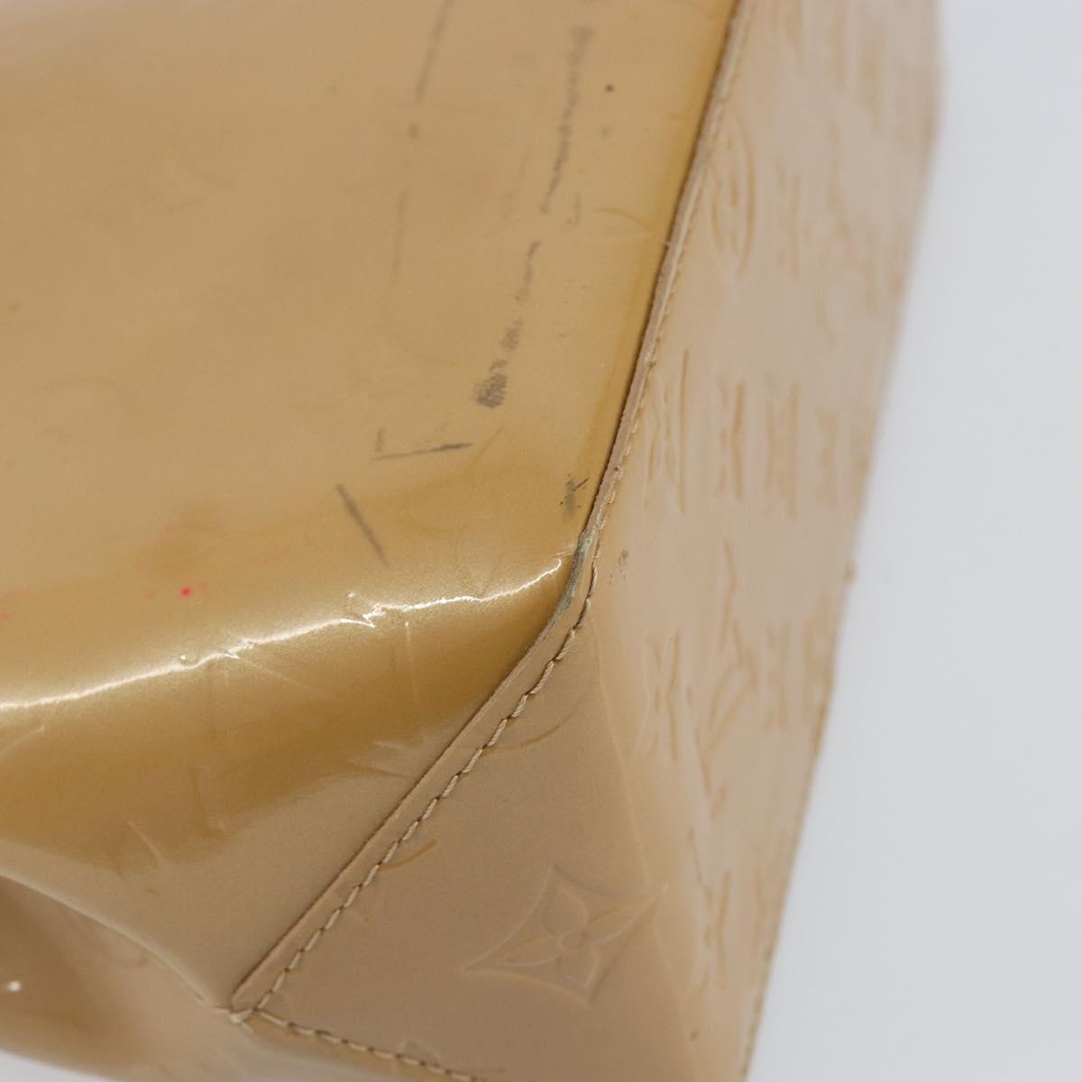 LOUIS VUITTON Monogram Vernis Reade PM Hand Bag Noisette M91334 LV Auth BA7642