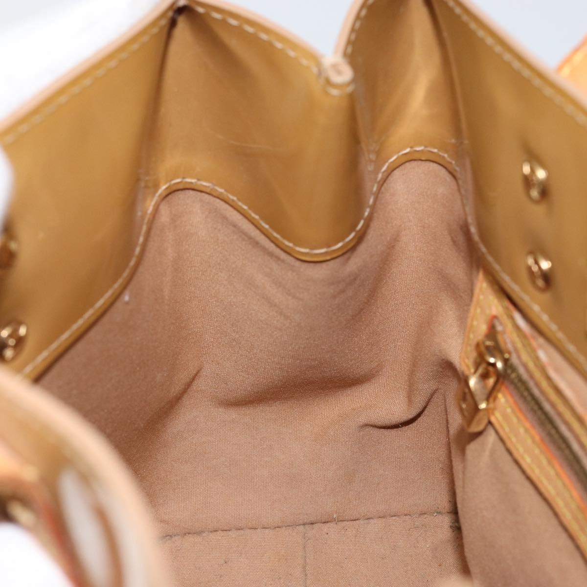 LOUIS VUITTON Monogram Vernis Reade PM Hand Bag Noisette M91334 LV Auth BA7642