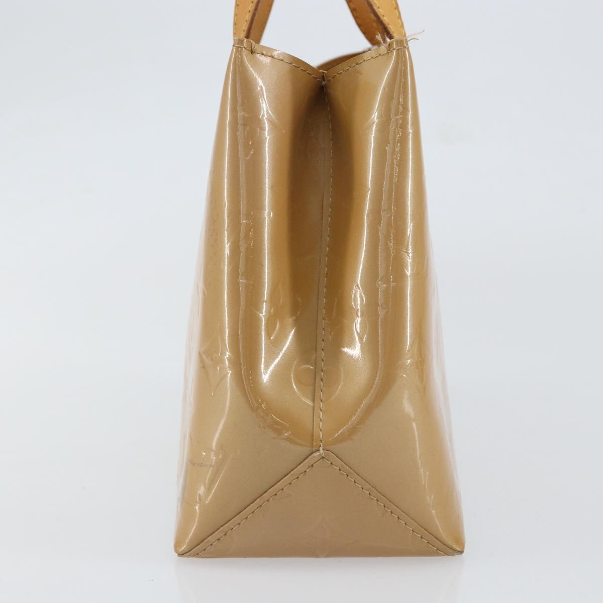 LOUIS VUITTON Monogram Vernis Reade PM Hand Bag Noisette M91334 LV Auth BA7642