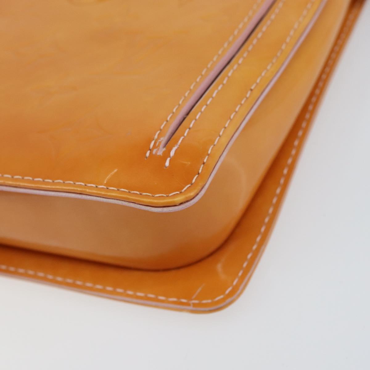 LOUIS VUITTON Vernis Motto Accessory Pouch Marshmallow Pink M91312 Auth BA7644