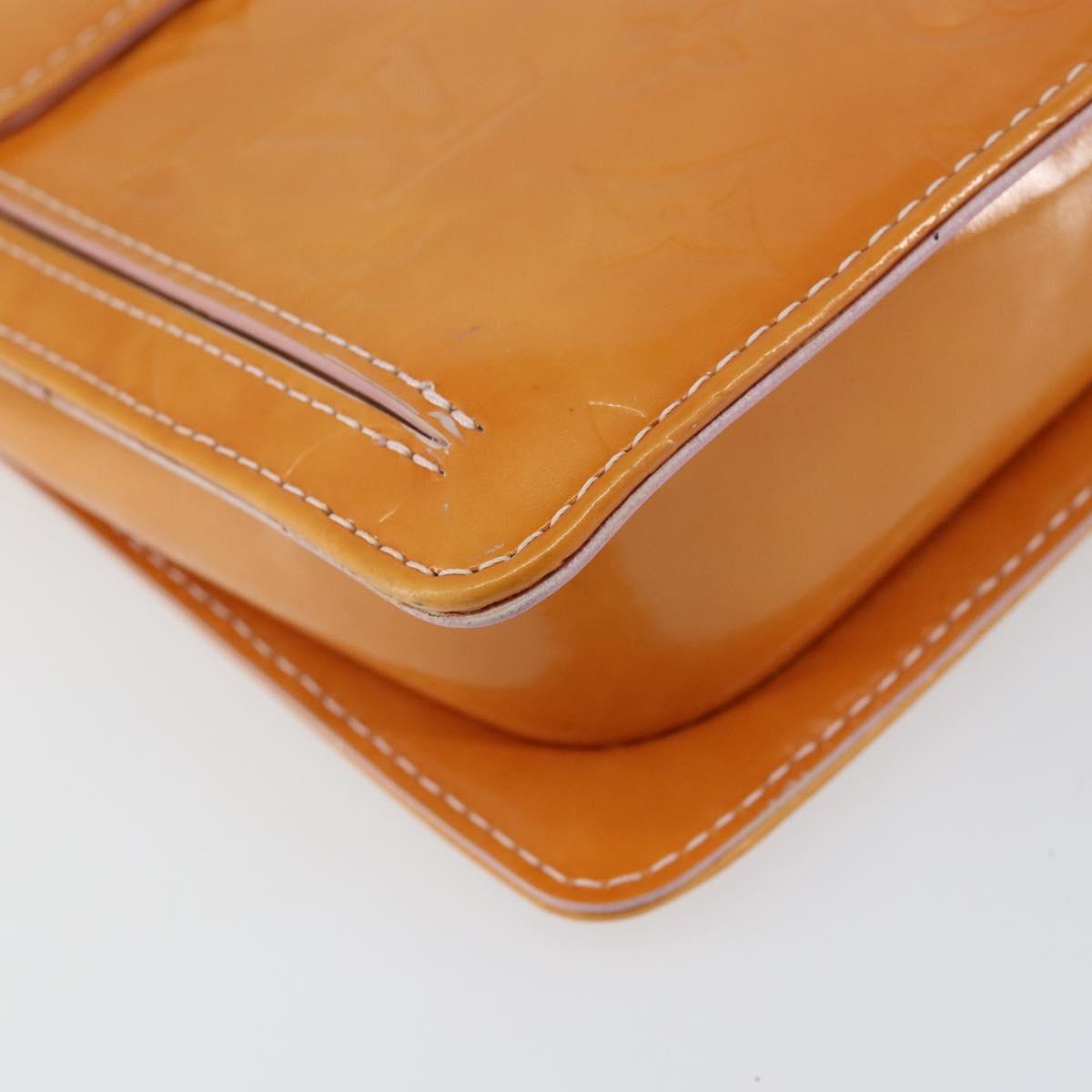 LOUIS VUITTON Vernis Motto Accessory Pouch Marshmallow Pink M91312 Auth BA7644