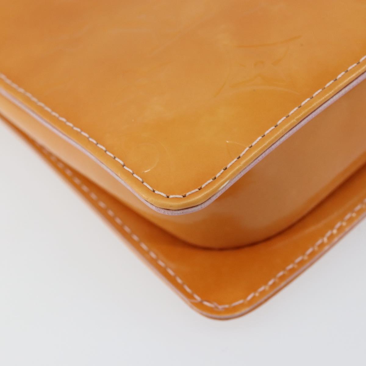 LOUIS VUITTON Vernis Motto Accessory Pouch Marshmallow Pink M91312 Auth BA7644