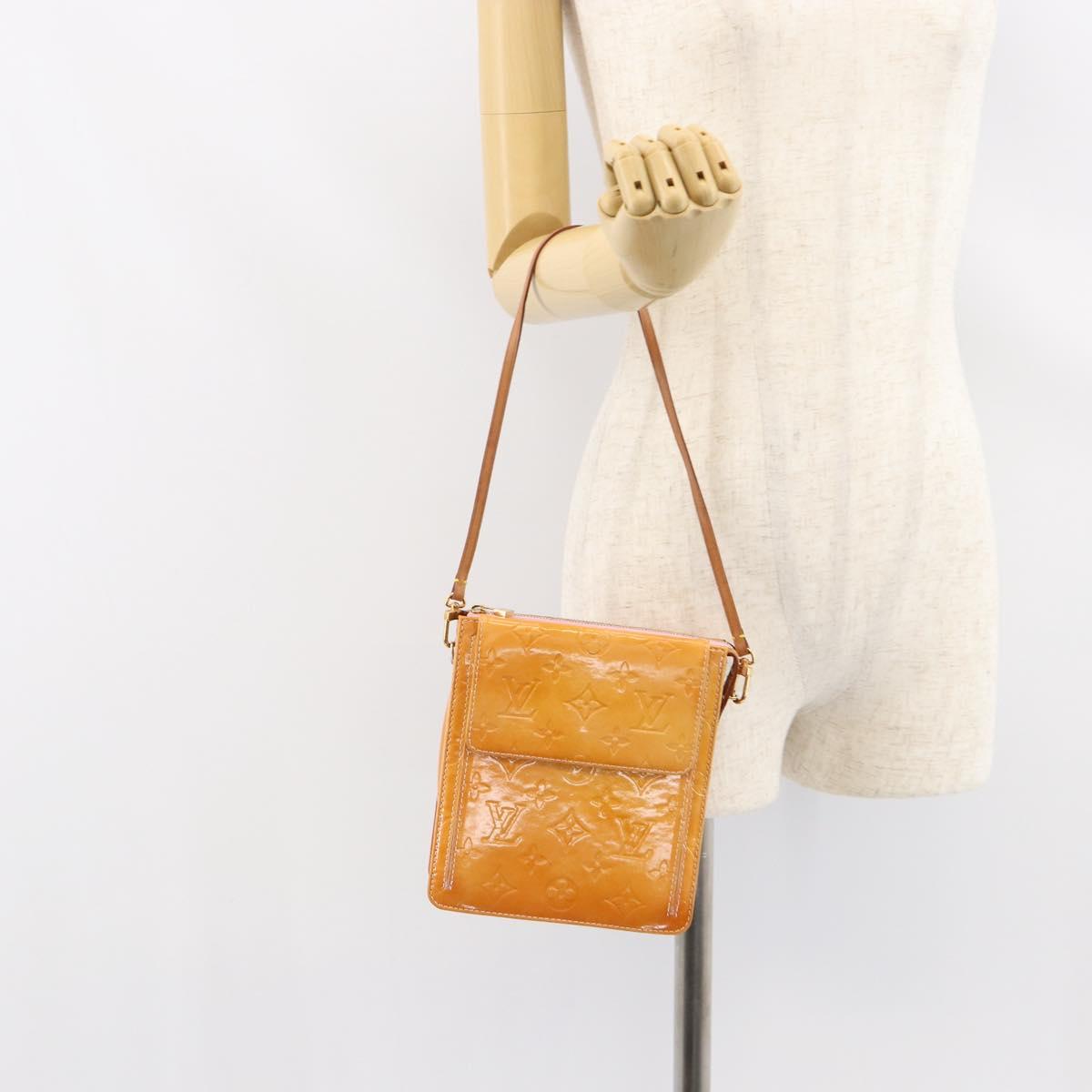 LOUIS VUITTON Vernis Motto Accessory Pouch Marshmallow Pink M91312 Auth BA7644