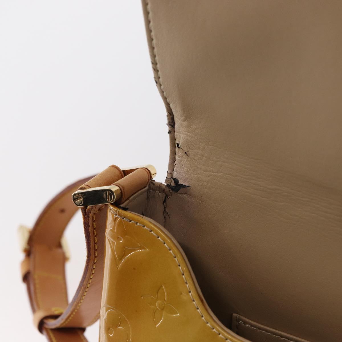 LOUIS VUITTON Monogram Vernis Thompson Street Bag Beige M91301 LV Auth BA7646