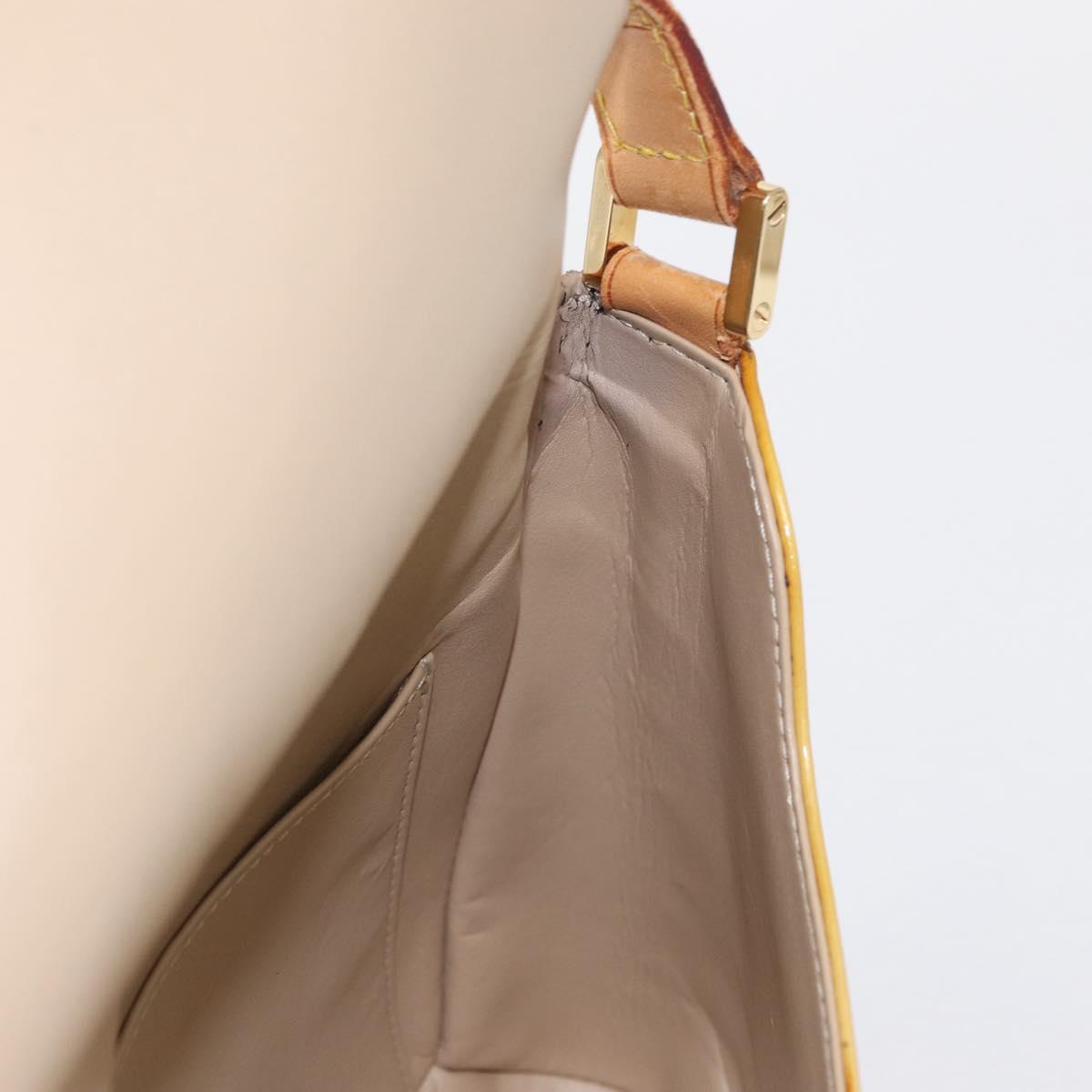 LOUIS VUITTON Monogram Vernis Thompson Street Bag Beige M91301 LV Auth BA7646