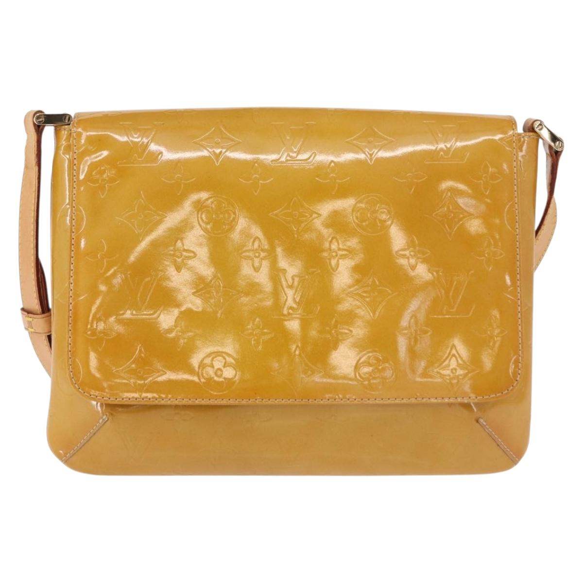 LOUIS VUITTON Monogram Vernis Thompson Street Bag Beige M91301 LV Auth BA7646