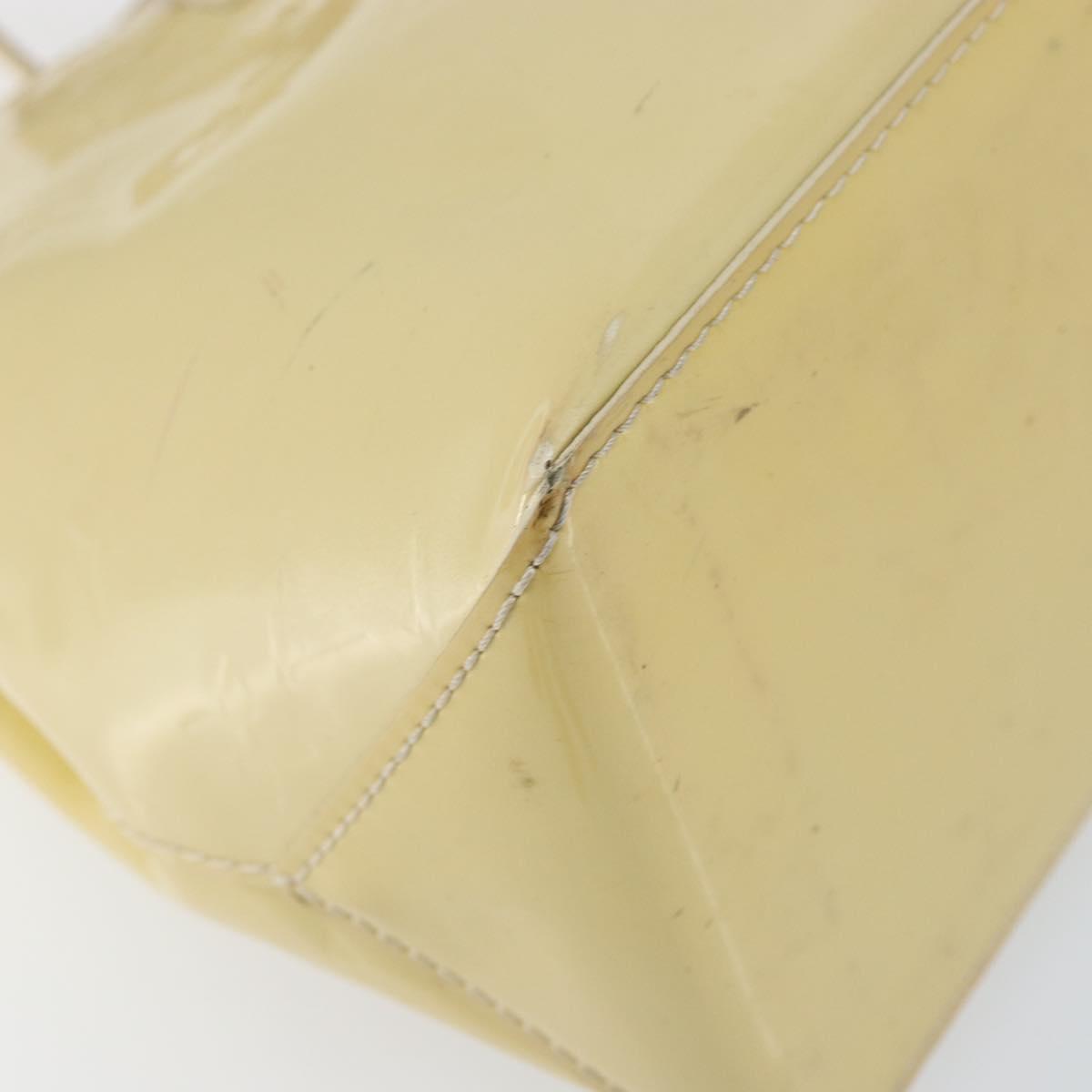 LOUIS VUITTON Monogram Vernis Wilshire PM Hand Bag Broncorail M91452 Auth BA7648