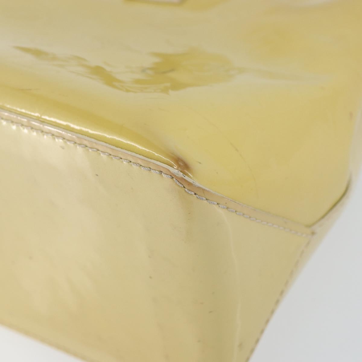 LOUIS VUITTON Monogram Vernis Wilshire PM Hand Bag Broncorail M91452 Auth BA7648