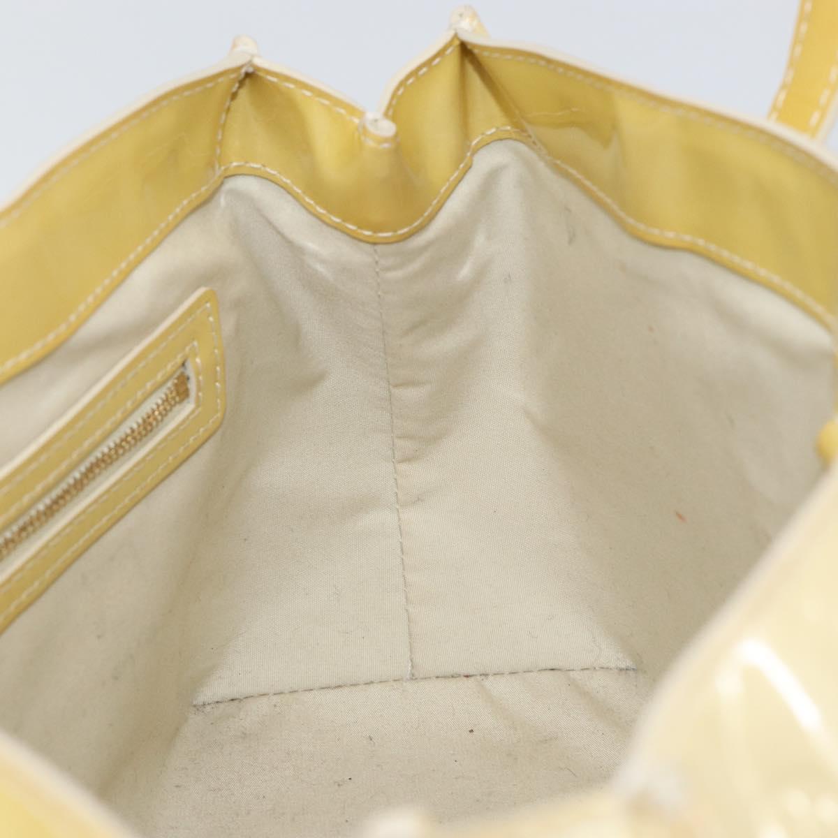 LOUIS VUITTON Monogram Vernis Wilshire PM Hand Bag Broncorail M91452 Auth BA7648