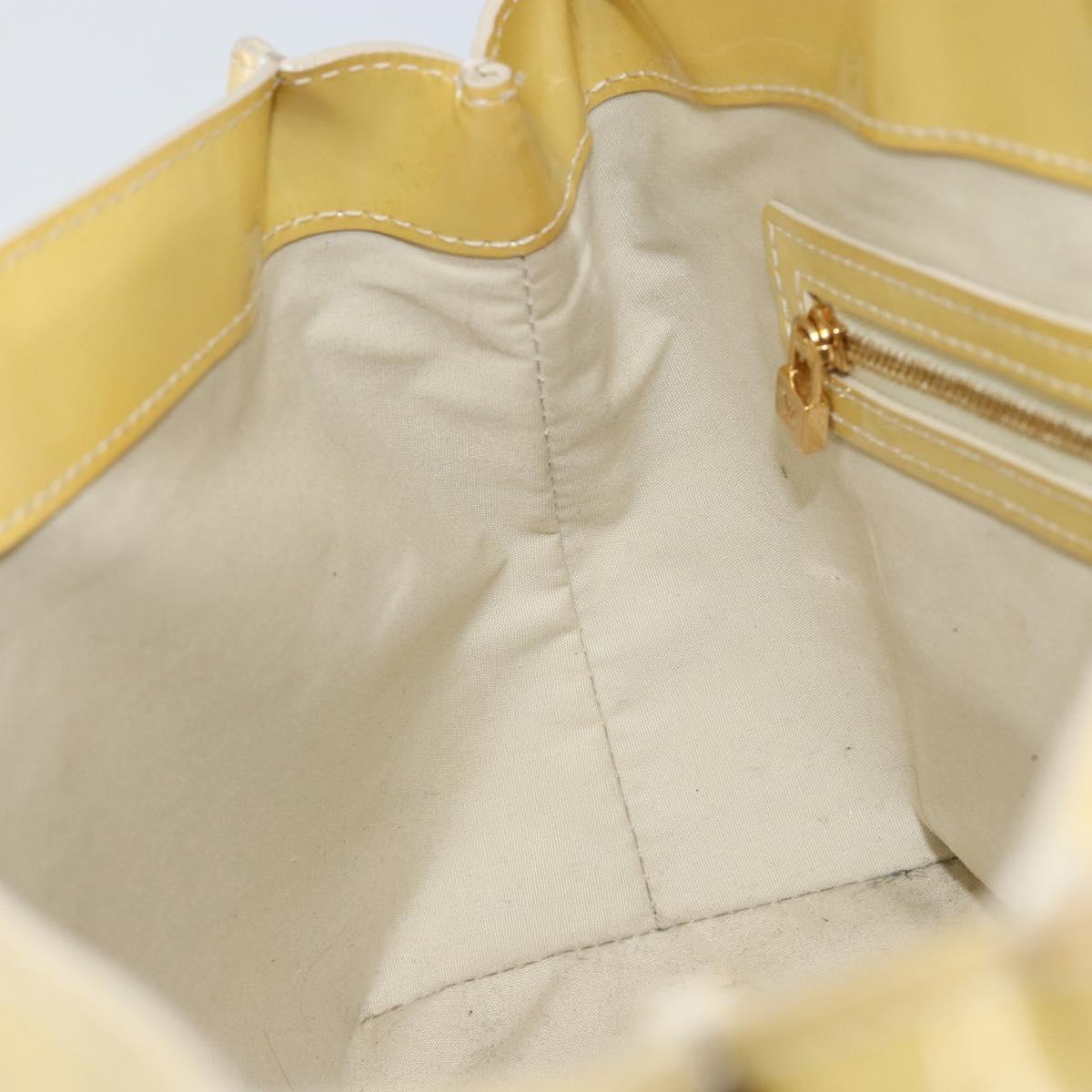 LOUIS VUITTON Monogram Vernis Wilshire PM Hand Bag Broncorail M91452 Auth BA7648