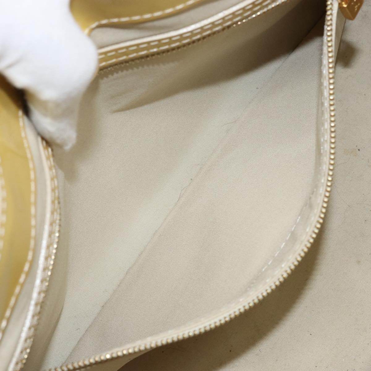 LOUIS VUITTON Monogram Vernis Wilshire PM Hand Bag Broncorail M91452 Auth BA7648