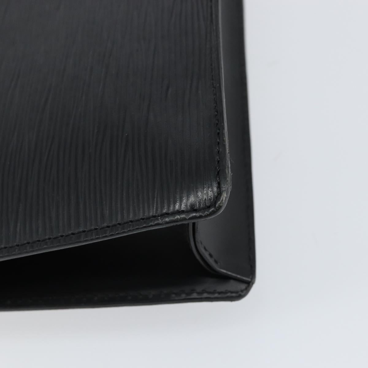 LOUIS VUITTON Epi Serie Dragonne Clutch Bag Black Noir M52612 LV Auth BA7649