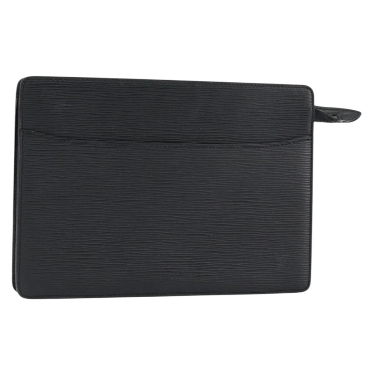 LOUIS VUITTON Epi Pochette Homme Clutch Bag Black Noir M52522 LV Auth BA7650