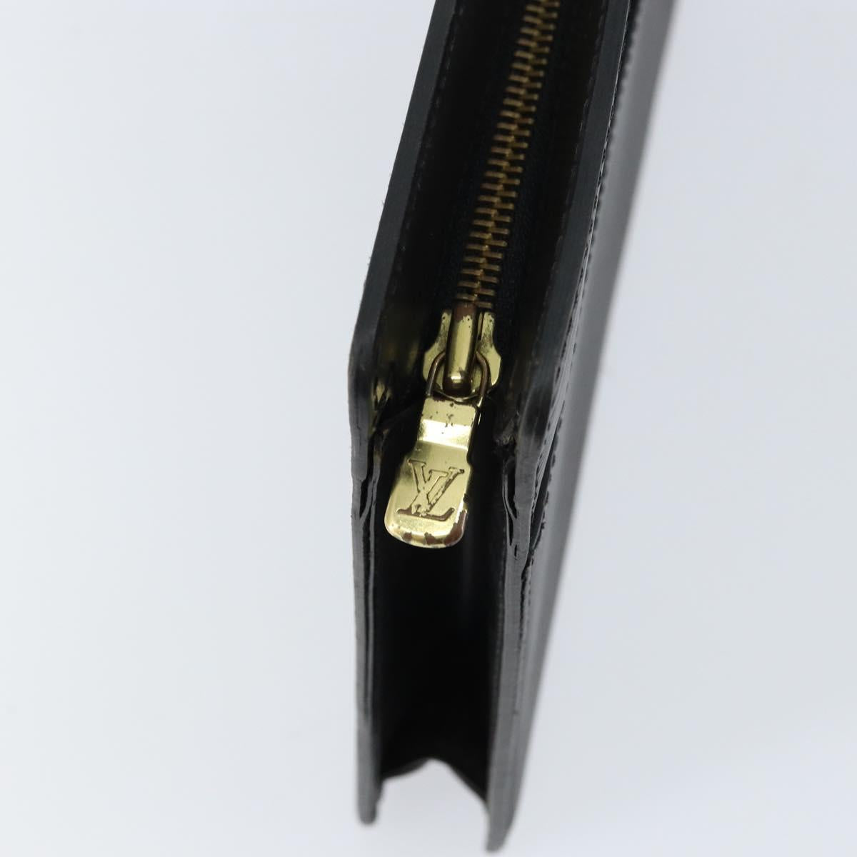 LOUIS VUITTON Epi Pochette Homme Clutch Bag Black Noir M52522 LV Auth BA7650