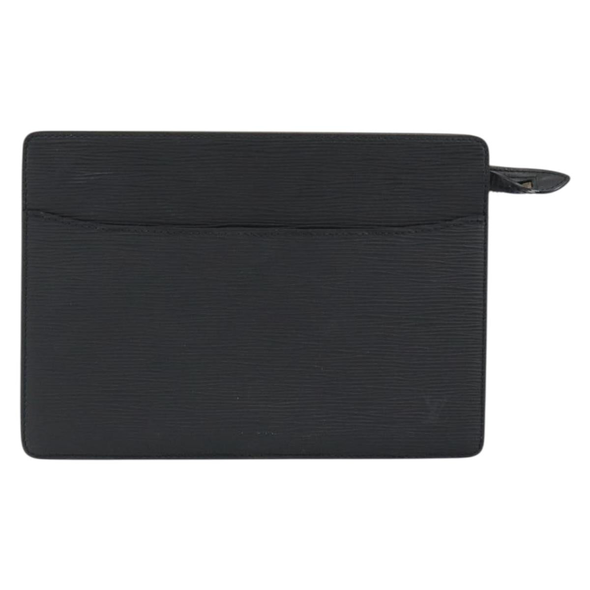 LOUIS VUITTON Epi Pochette Homme Clutch Bag Black Noir M52522 LV Auth BA7650