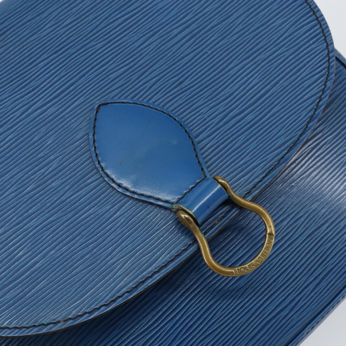 LOUIS VUITTON Epi Saint Cloud GM Shoulder Bag Toledo Blue M52195 LV Auth BA7651