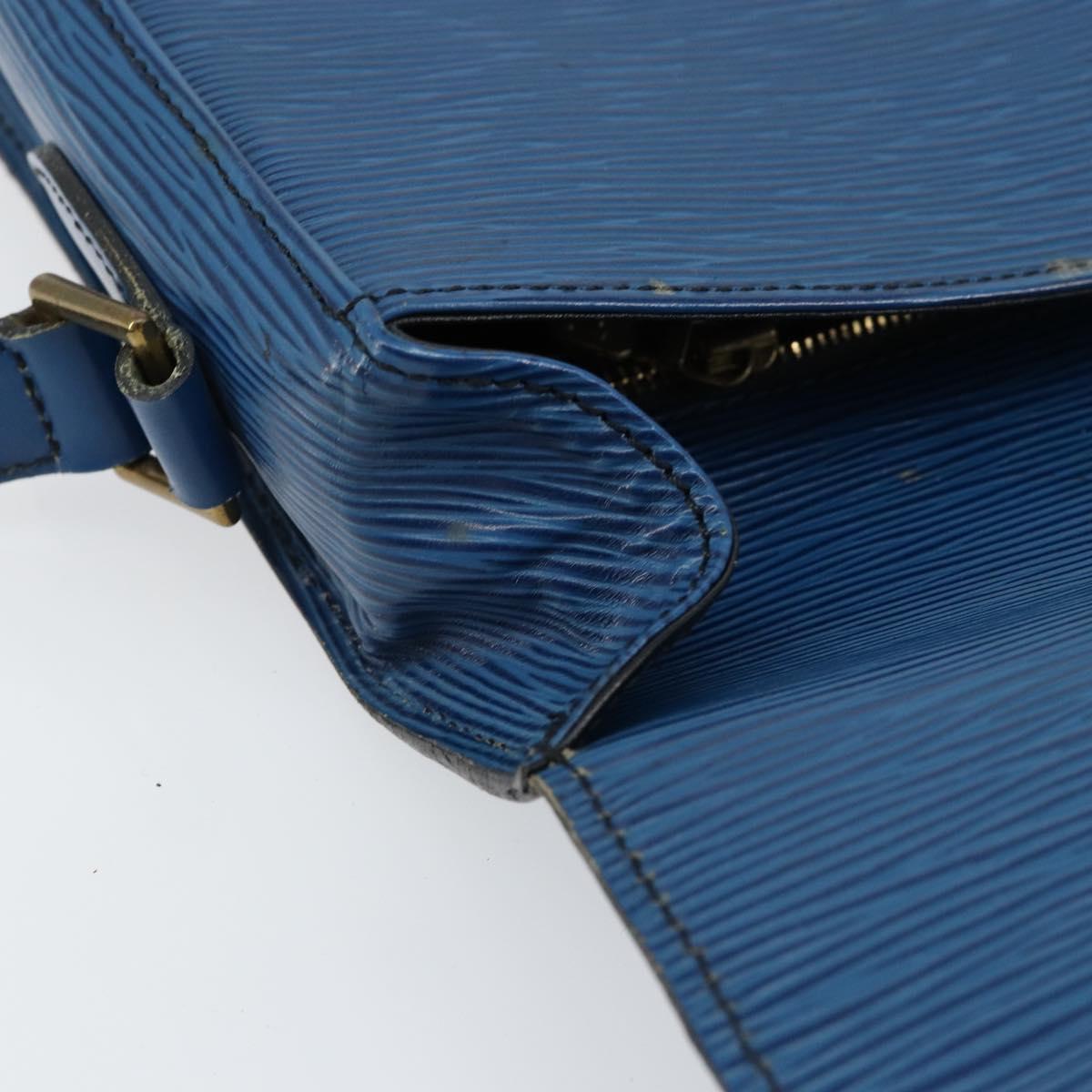 LOUIS VUITTON Epi Saint Cloud GM Shoulder Bag Toledo Blue M52195 LV Auth BA7651