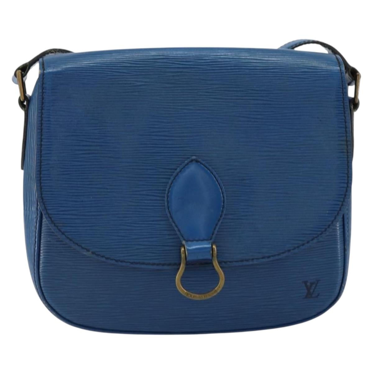 LOUIS VUITTON Epi Saint Cloud GM Shoulder Bag Toledo Blue M52195 LV Auth BA7651