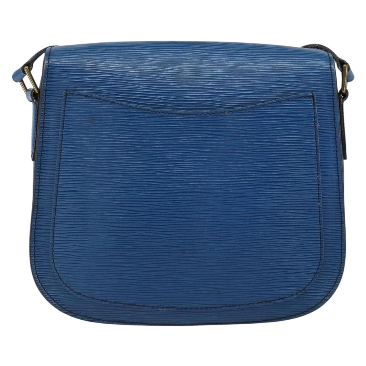 LOUIS VUITTON Epi Saint Cloud GM Shoulder Bag Toledo Blue M52195 LV Auth BA7651