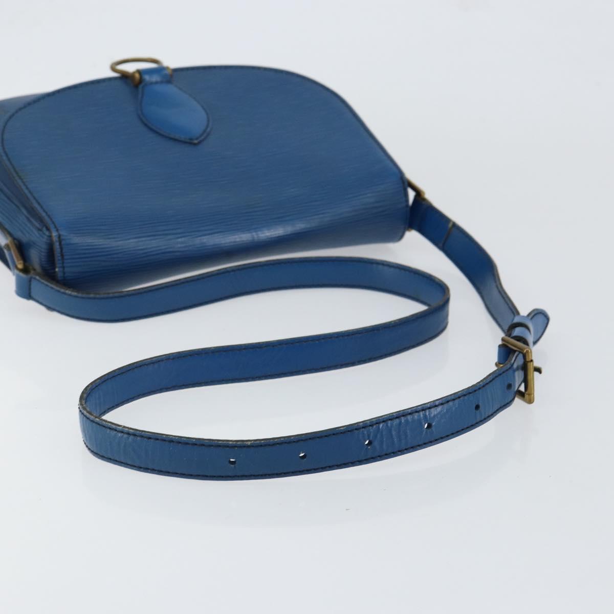 LOUIS VUITTON Epi Saint Cloud GM Shoulder Bag Toledo Blue M52195 LV Auth BA7651