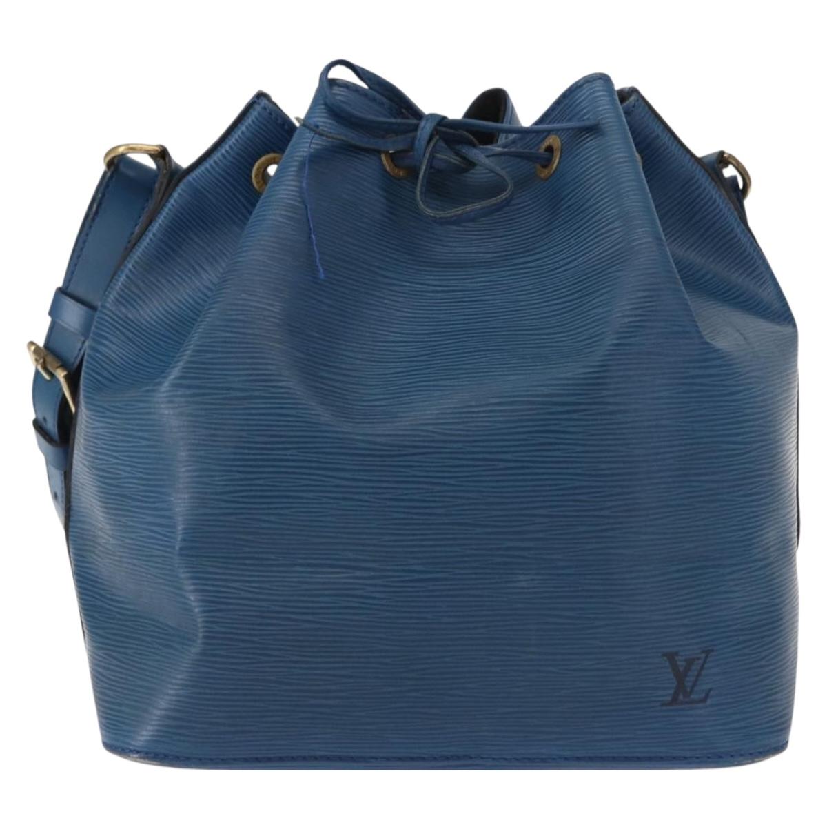 LOUIS VUITTON Epi Petit Noe Shoulder Bag Blue M44105 LV Auth BA7654