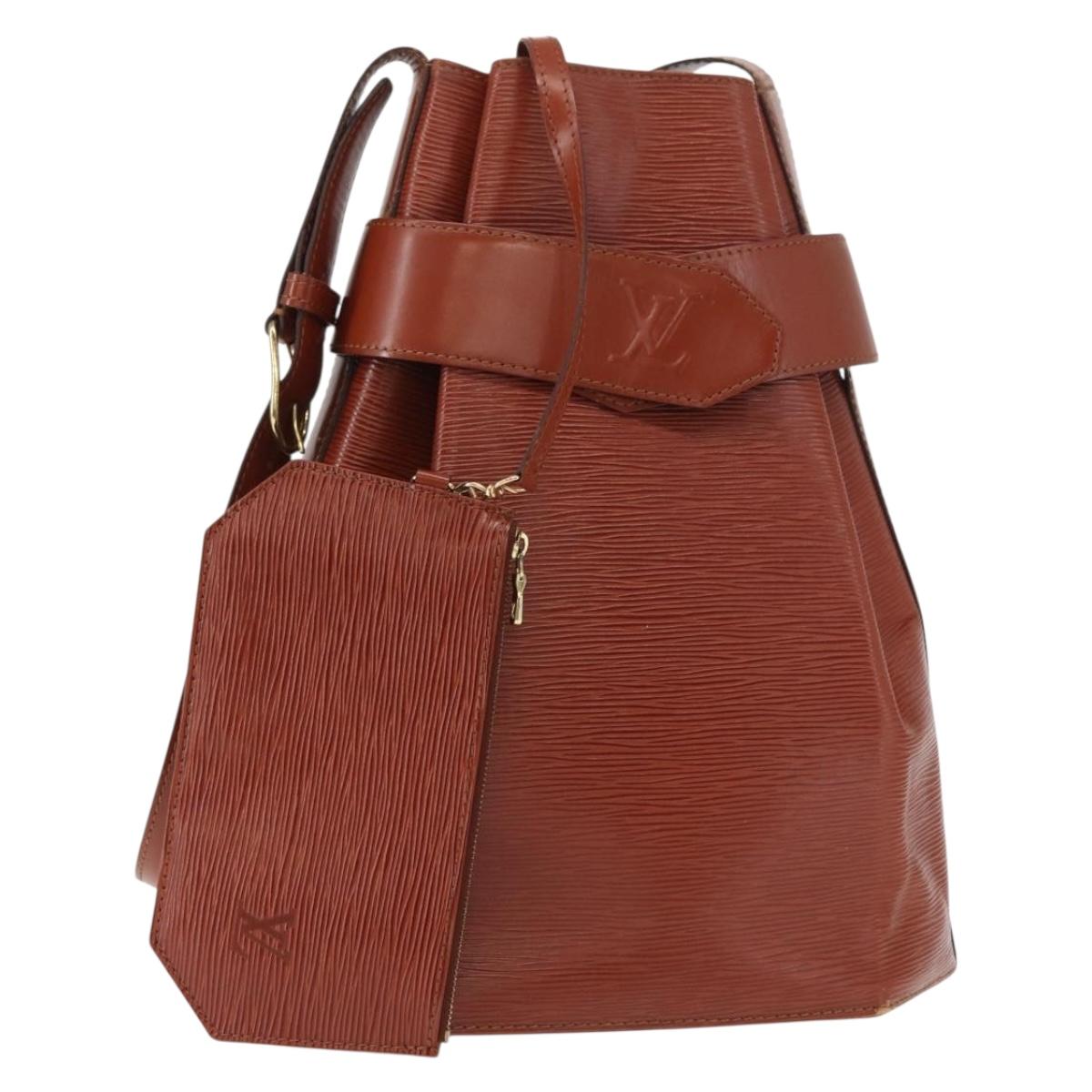 LOUIS VUITTON Epi Sac Depaule GM Shoulder Bag Brown M80193 LV Auth BA7656