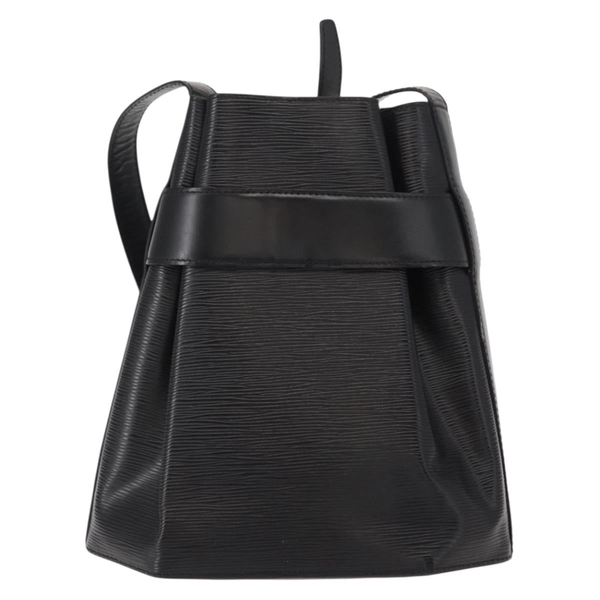 LOUIS VUITTON Epi Sac Depaule PM Shoulder Bag Black M80157 LV Auth BA7657