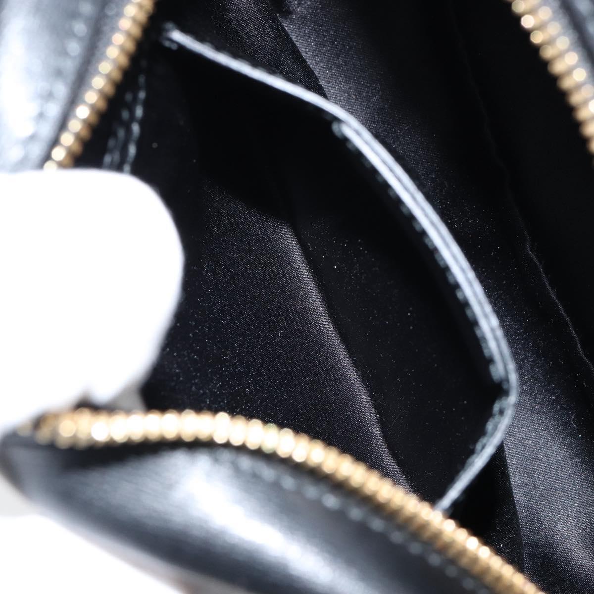 Salvatore Ferragamo Gancini Shoulder Bag Leather Black Gold Auth BA7668