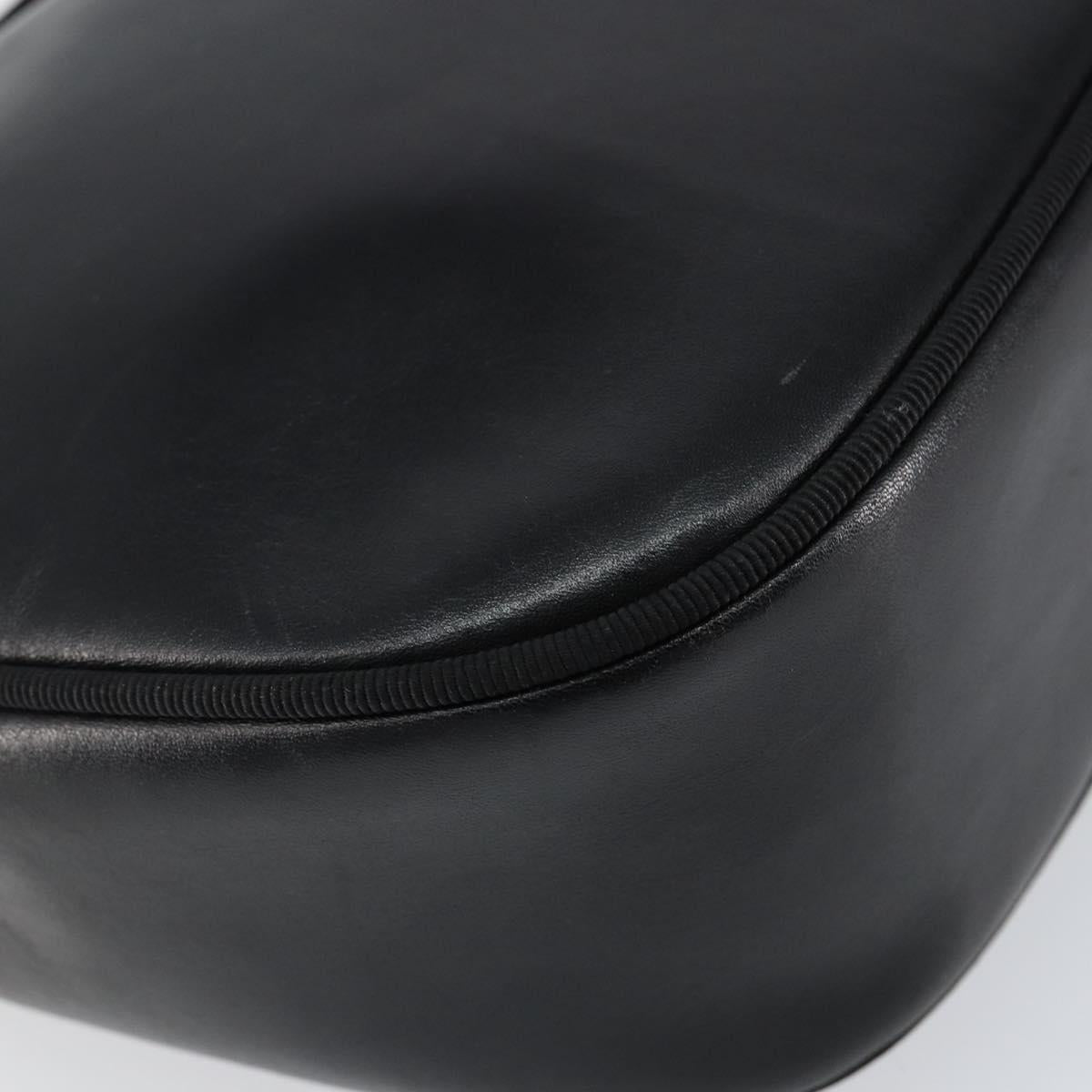 Salvatore Ferragamo Vala Shoulder Bag Leather Black Gold Auth BA7671