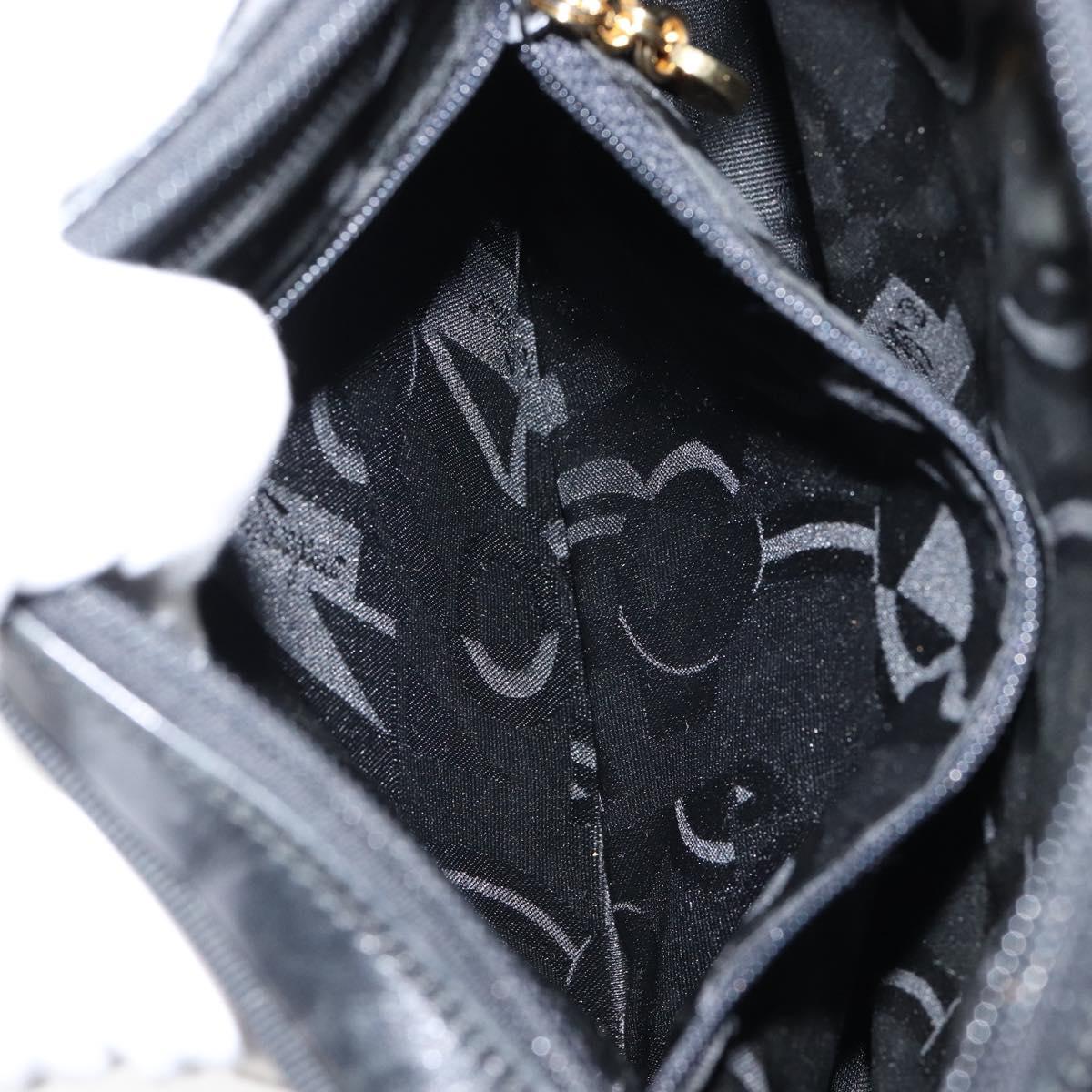 Salvatore Ferragamo Vala Shoulder Bag Leather Black Gold Auth BA7671