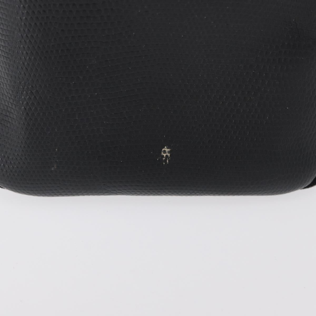 Salvatore Ferragamo Vala Tote Bag Leather Black Gold Auth BA7676