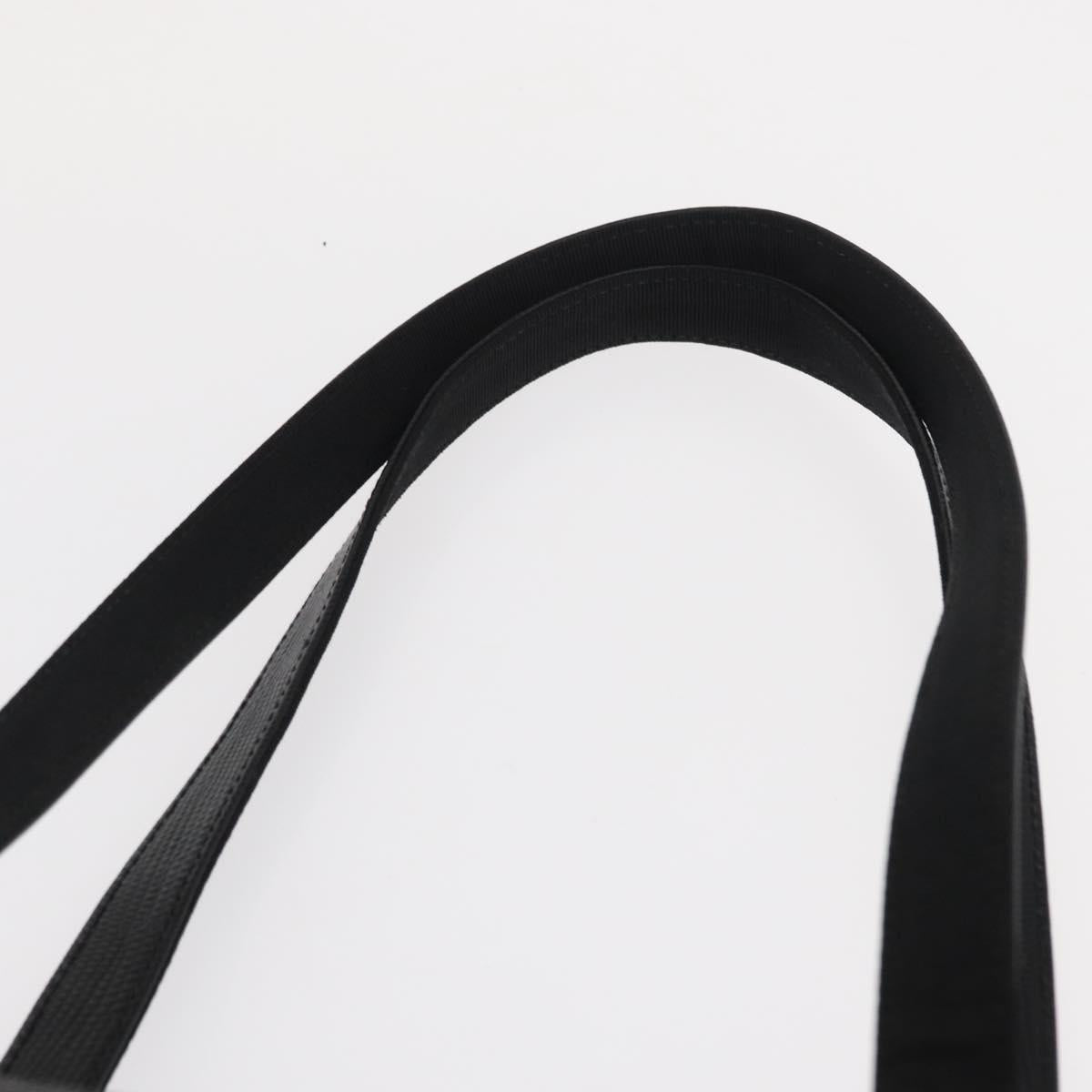 Salvatore Ferragamo Vala Tote Bag Leather Black Gold Auth BA7676