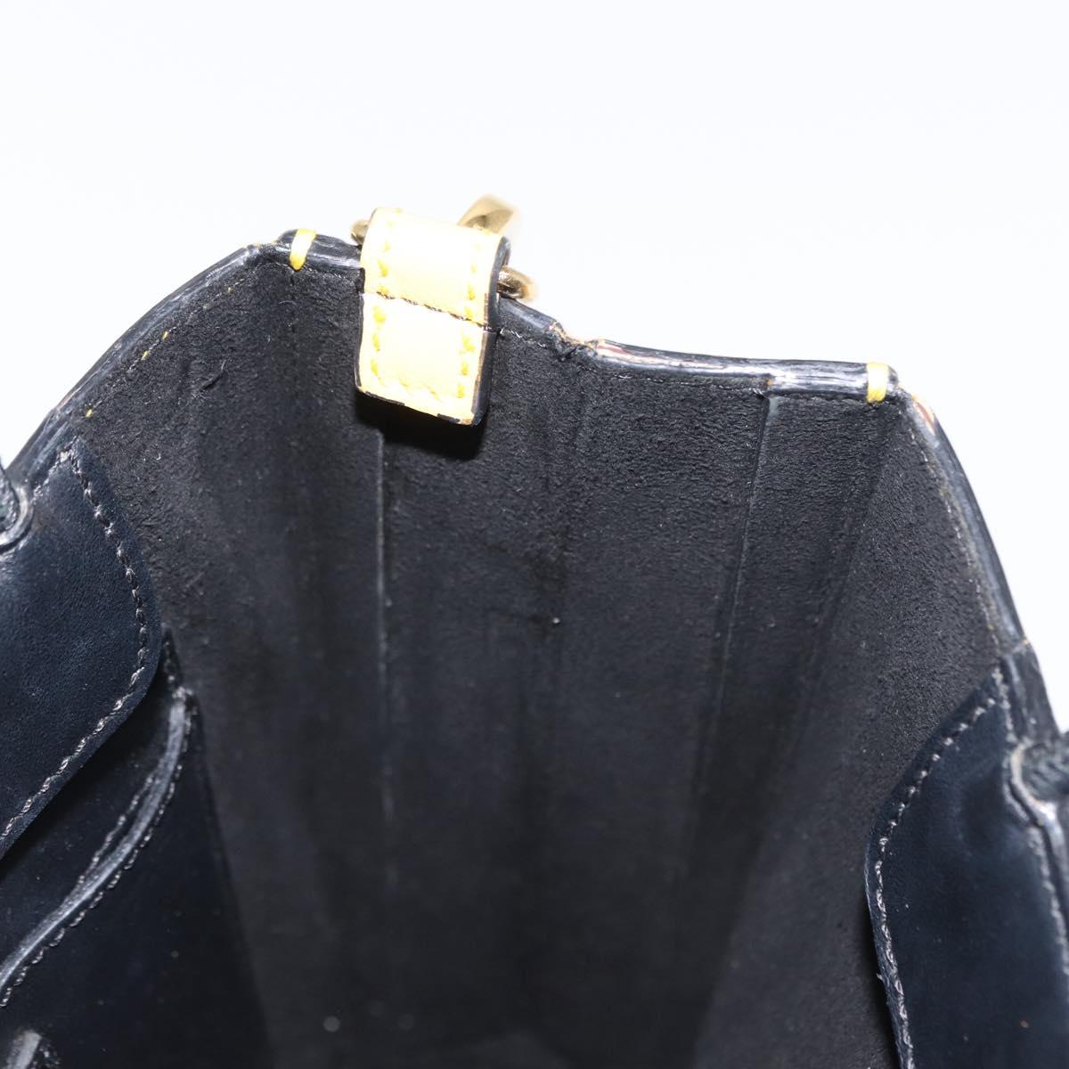 FENDI Hand Bag Leather 2way Yellow Gold Auth BA7681