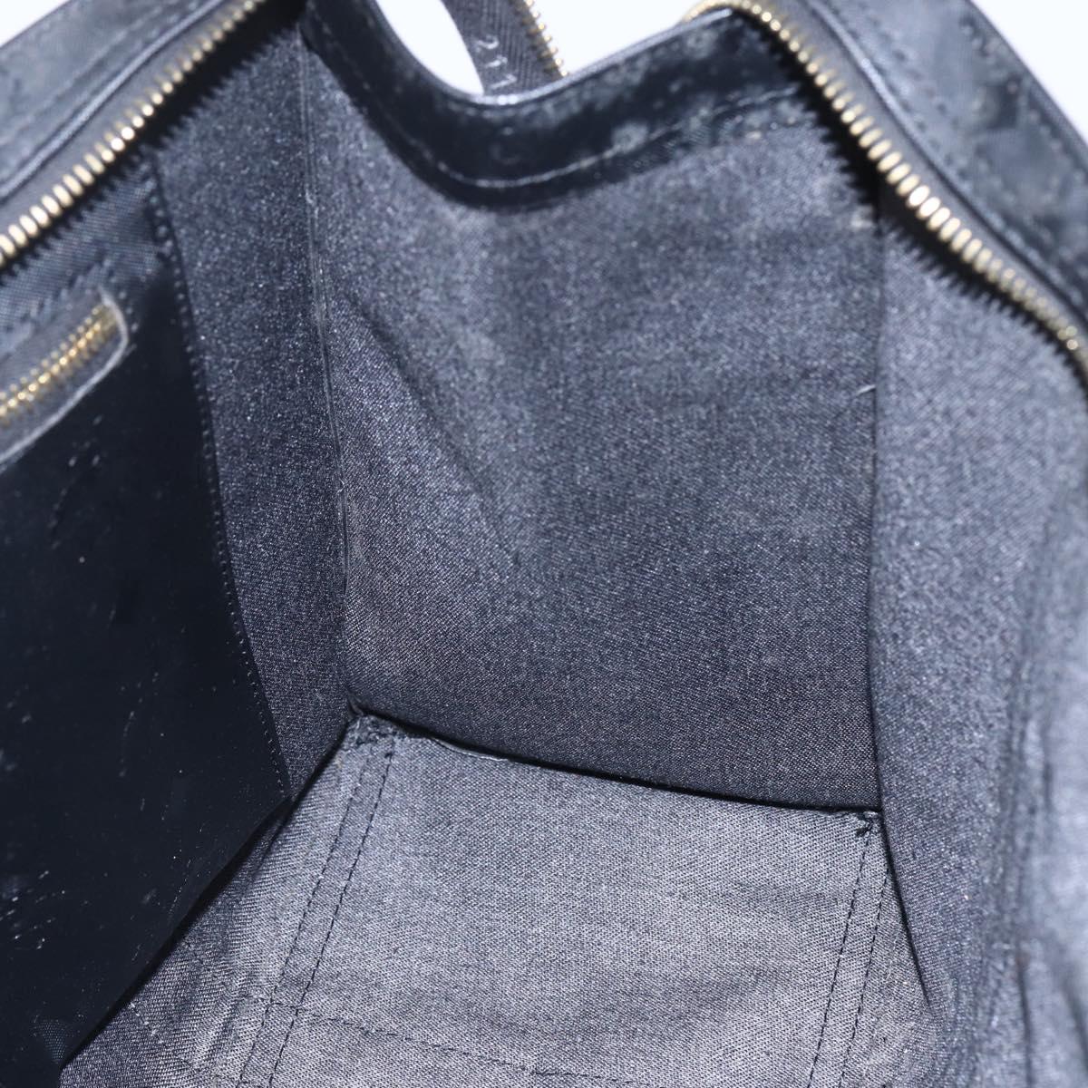 MCM Vicetos Logogram Shoulder Bag PVC Black Gold Auth BA7690