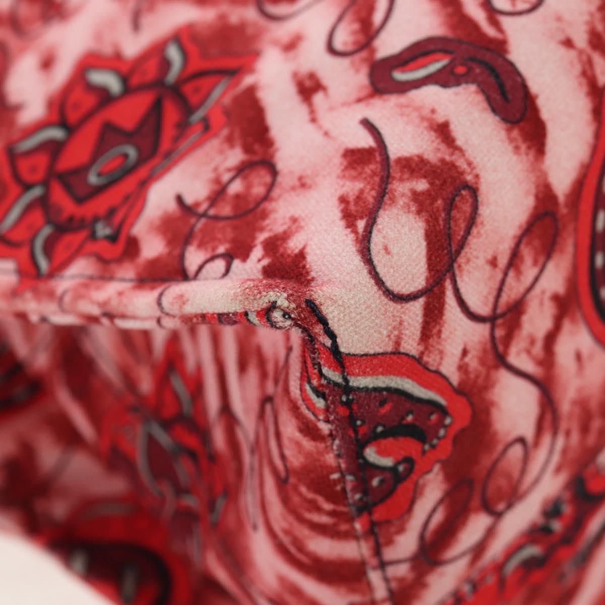 LOEWE Anagram Cushion Paula's Tote Bag Canvas Red Auth BA7691V