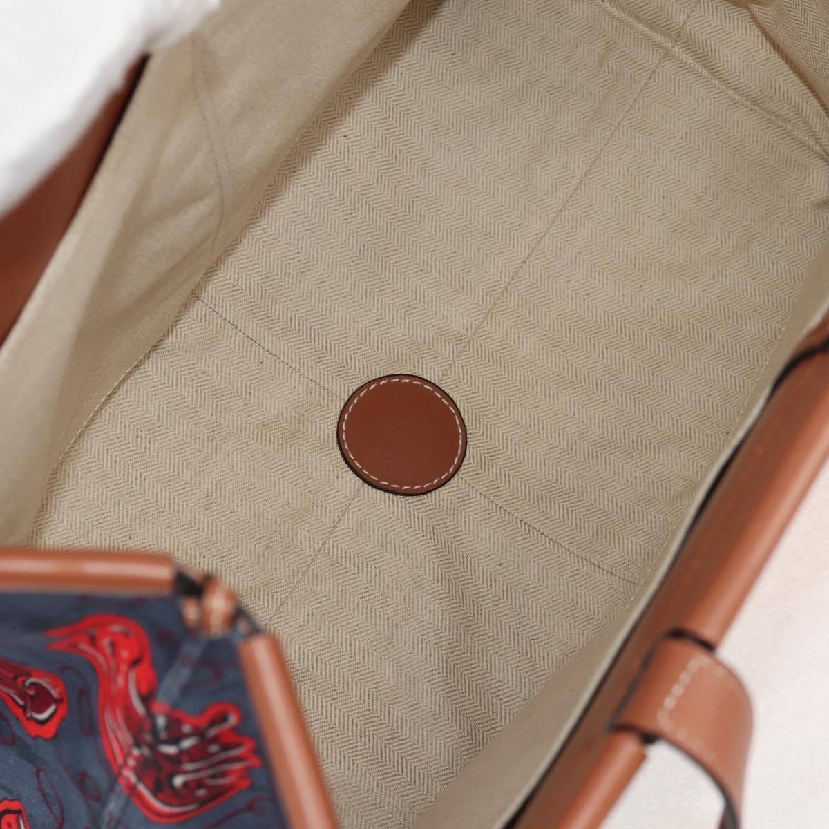 LOEWE Anagram Cushion Paula's Tote Bag Canvas Red Auth BA7691V