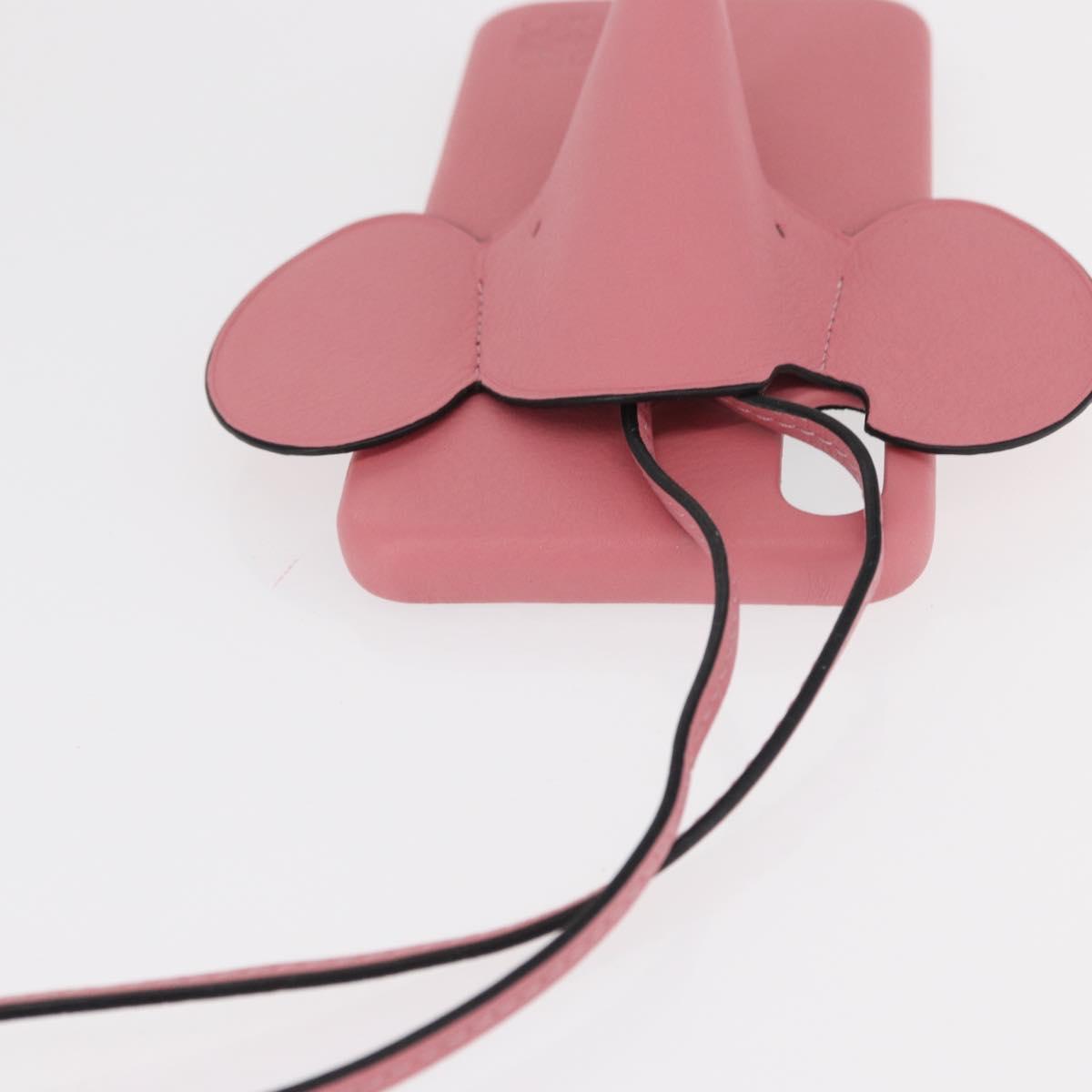 LOEWE iPhone XS Case Leather Pink Auth BA7693