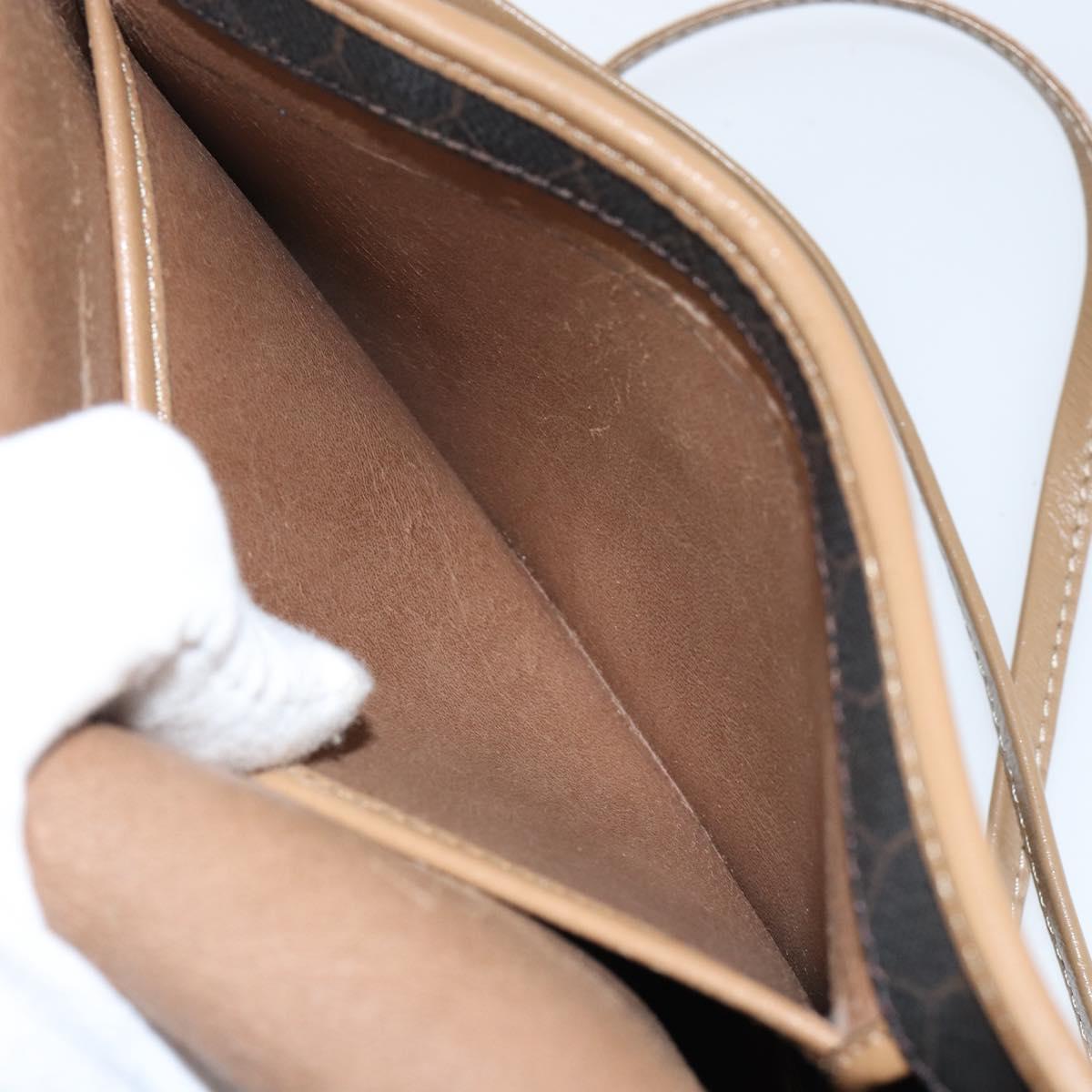 Christian Dior Honeycomb Canvas Shoulder Bag PVC Black Gold Auth BA7695