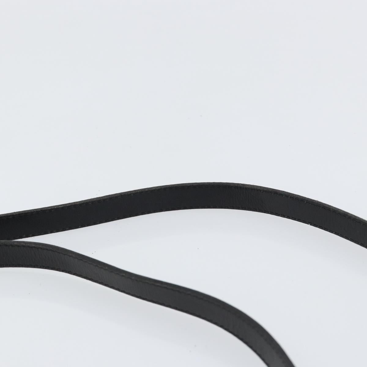 Christian Dior Honeycomb Canvas Shoulder Bag PVC Black Gold Auth BA7697