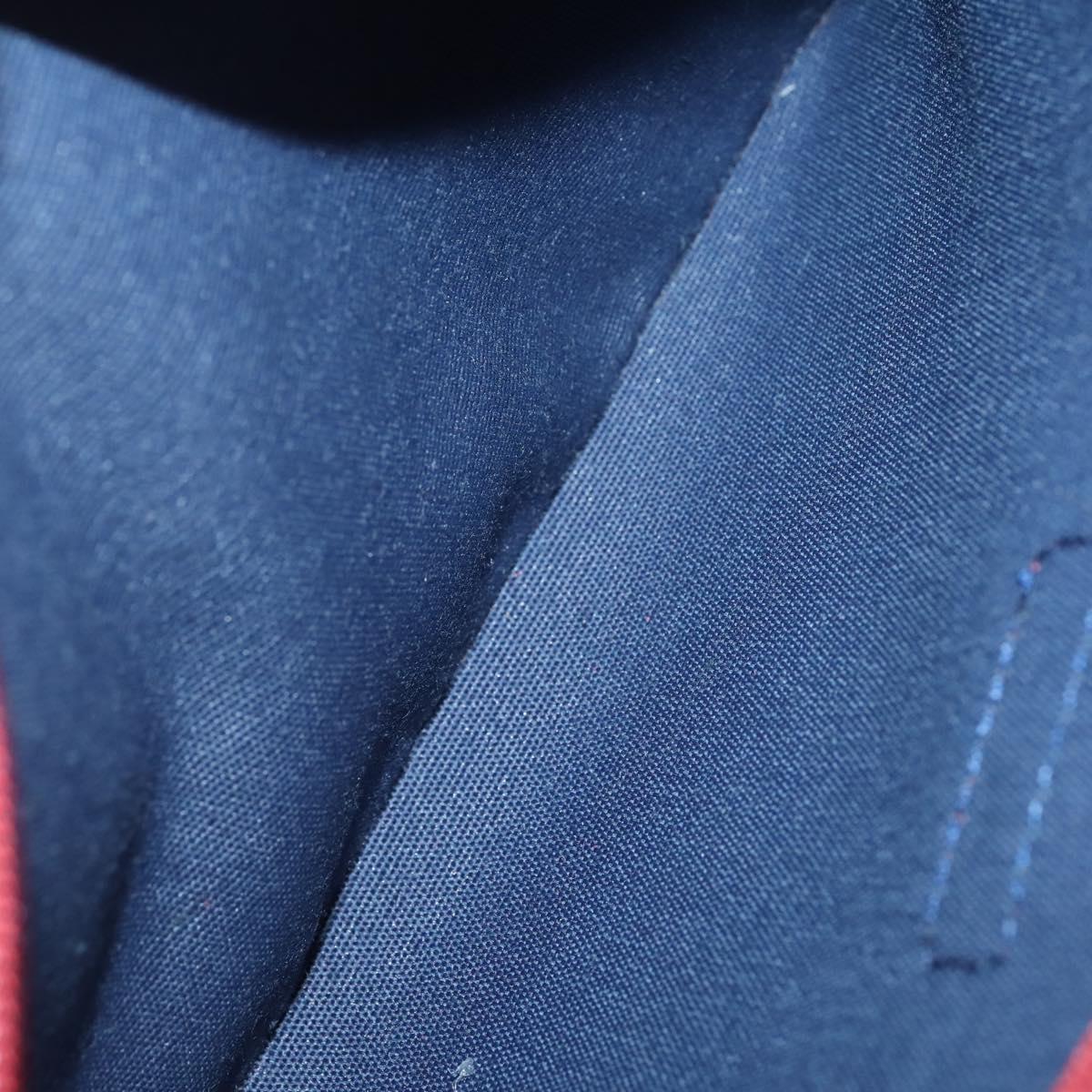 Christian Dior Trotter Canvas Boston Bag PVC Red Gold Auth BA7700